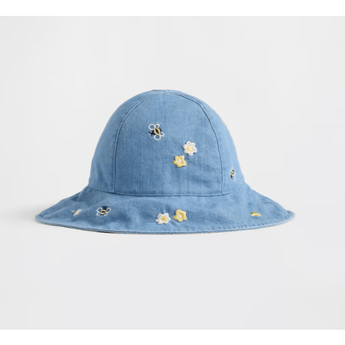 Baby Embroidered Denim Sun Hat