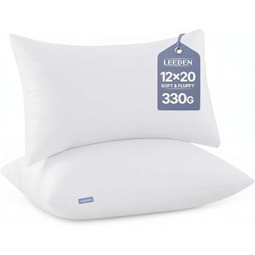 Leeden 12x20 Throw Pillow Inserts Set of 2, Lumbar Pillow Inserts for Couch