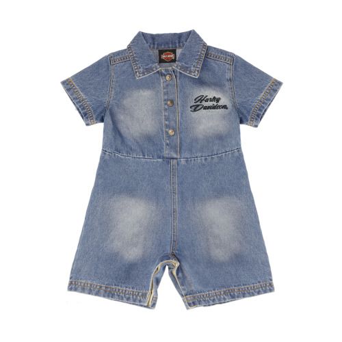 Infant Girls Denim Romper | Harley-Davidson USA