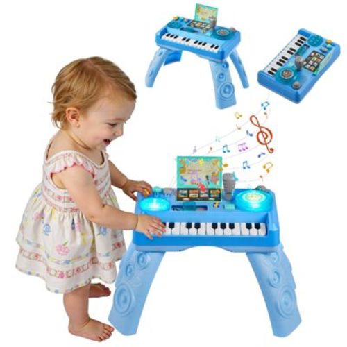 Baby DJ Playset for Toddlers 1–3, Educational Musical Table Toys with LED DJ Turntable, Recording, Sounds for Kids 6+ Months