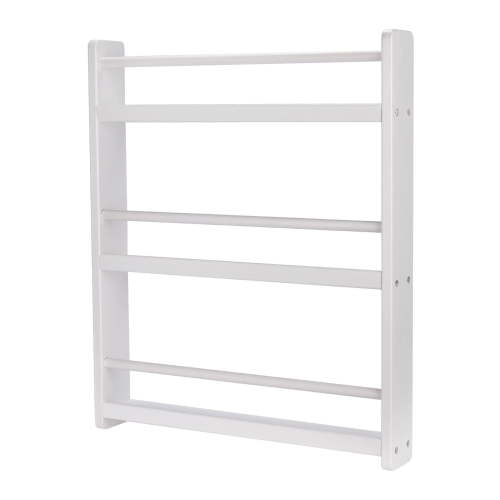 CHILDLIKE BEHAVIOR 3-Tier Book Organizer - Perfect for Kids' Bedrooms, Nurseries, and Living Rooms - Single Sided Display - White Bookcase Rack