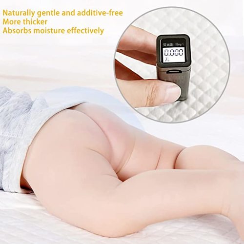 Zdolmy 100 Pack Baby Disposable Changing Pads, Disposable Underpads Waterproof Diaper Changing Pad, Super Soft, Ultra Absorbent & Waterproof, Breathable Underpads Bed Table Protector Mat - 100 Pack White