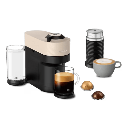 Vertuo Pop+ Beige & Aeroccino3 Milk Frother