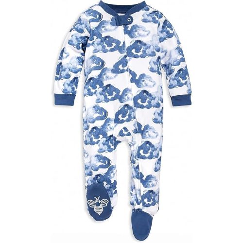 Burt's Bees Baby Boys' Organic Cotton, Sleep and Play Footed Pajamas