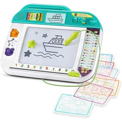 VTech Doodle and Draw Learning Center with Stencils and Stamps for Kids Ages 3 Years and up