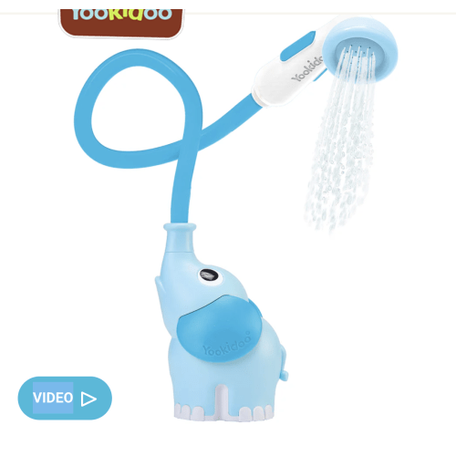 Elephant Baby Bath Shower Head in Blue