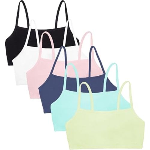 Fruit of the Loom Women's Spaghetti Strap Cotton Pullover Sports Bra Value Pack