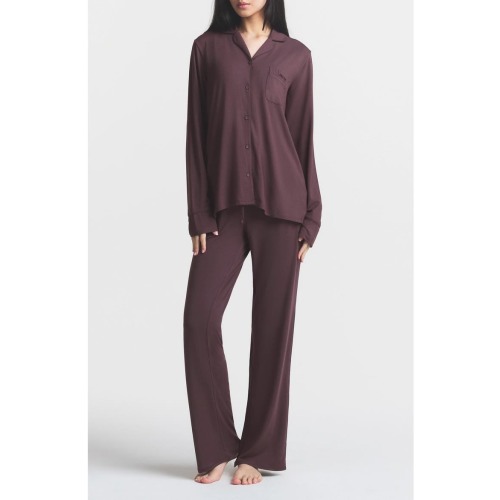 Sleep Long Sleeve Button-Up Pajamas