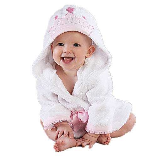 Baby Girl Bathrobes Wash Waddle Princess Crown Hooded Robe Girls Bath Robe Towel Terry Cotton Ultra Absorbent