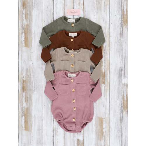 Cable Knit Button Up Bubble - Unisex