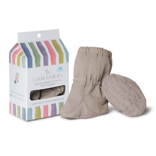 All Weather Stay-on Booties - Showerproof & Windproof in Haze – The Little Sock Company