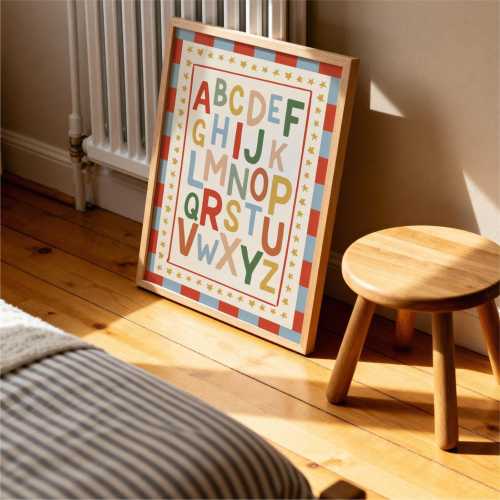Colorful Alphabet Wall Print (Classroom / Nursery ABC Poster)