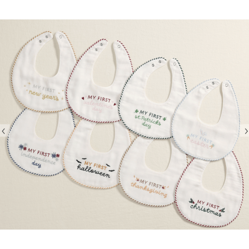 Baby's First Milestone Bib, Set of 8