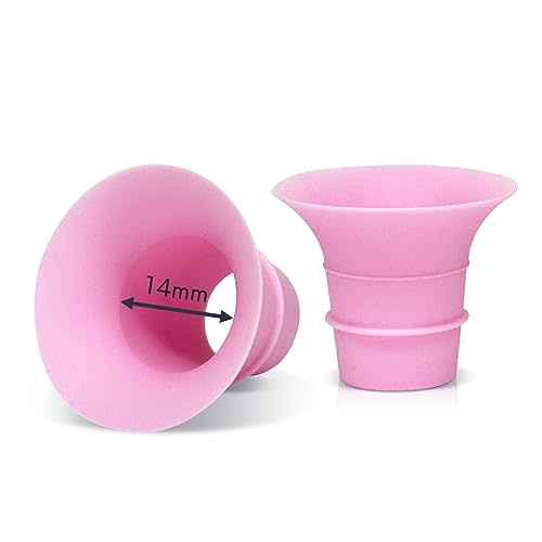 14mm Flange Insert Compatible with Elvie Stride, S18 S21 S23, Medela, for Spectra S1 S2, TSRETE, Momcozy S9 Pro S10 S12 Pro Wearable Pumps, Reduce 24mm Breast Pump Flanges Down to 14 mm, 2PC