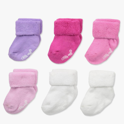 Little Me baby-girls 6 Pack Variety Socks