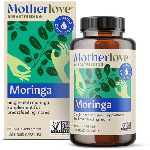 Motherlove Moringa (60 Liquid caps) Lactation Supplement to Support Breast Milk Supply—Non-GMO, Organic Herbs, Vegan, Kosher
