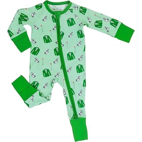 LollyBanks Baby Pajamas, Long Sleeve Baby Romper with 2-Way Zipper, 95% Viscose from Bamboo and 5% Spandex, Infant Sleepers