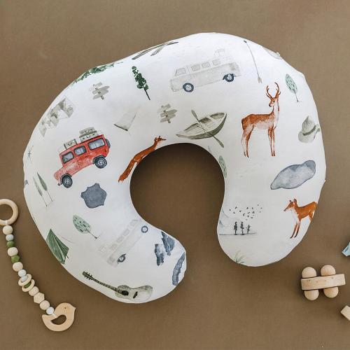 Nurse pillow cover breastfeeding Pillow Cover for Boys and Girls baby shower gift  Neutral Baby Support U Shaped Pillow Woodland (Explore)