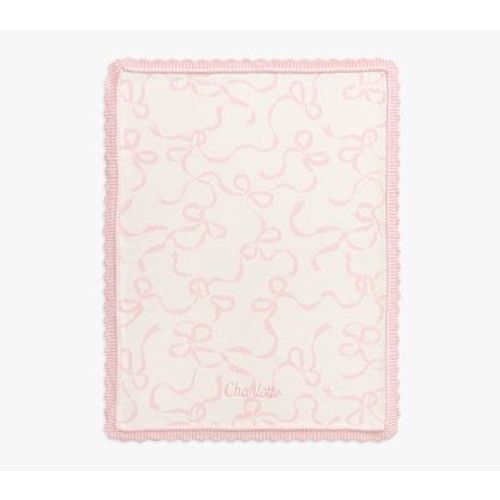 Organic Allover Bow Baby Blanket , Multi