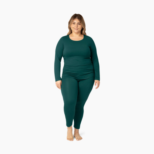 Kindred Bravely Jane Nursing Pajama Set - Evergreen, Large