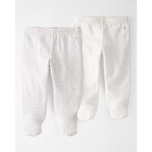 Baby 2-Pack Organic Cotton Rib Footed Pants