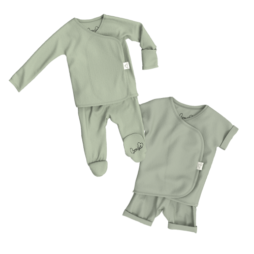 Baby Bundle - Avocado Footie + Romper – Bonsie Skin to Skin Babywear