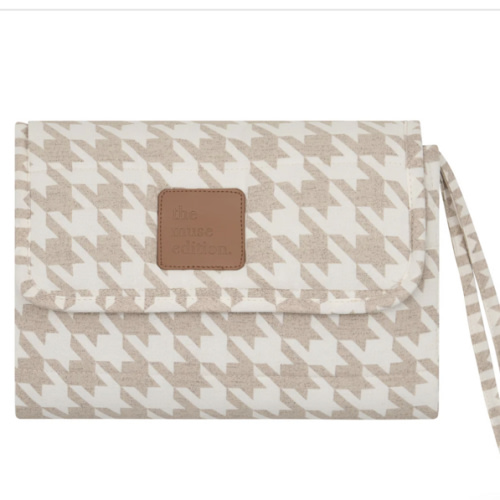 Houndstooth Linen Change Mat