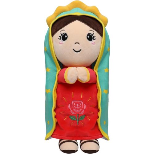 NIUBEHOHO Lady of Guadalupe Doll Plush - Virgin Mary Stuffed Doll Catholic Baby Gifts Religious Toys Baptism Christian Sunday School Religious Gift for Baby Kids Adults Prayer 13 Inch