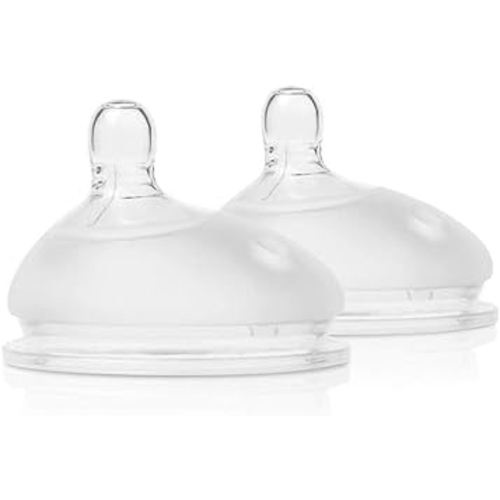 Olababy Gentle Bottle Silicone Replacement Nipple 2 Pack (3-6 Months/Medium Flow)