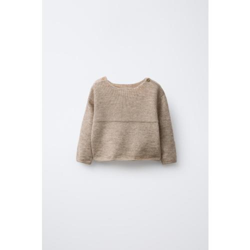 WOOL AND CASHMERE BLEND SWEATER - Tan marl | ZARA United States