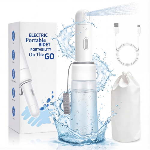 HODVIT Electric Portable Bidet for Travel, Personal Hygiene and Postpartum Care, 350ml Handheld Washer with Dual-Mode and IPX7 Waterproof