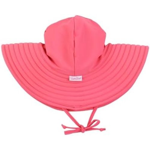 RuffleButts® Baby/Toddler Girls UPF 50+ Sun Protective Wide Brim Swimwear Sun Hat