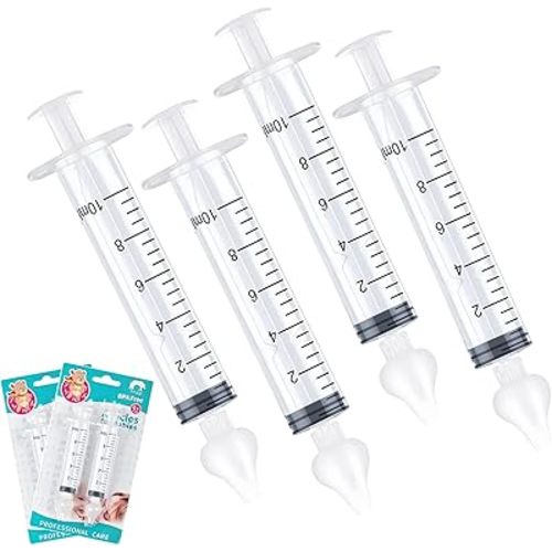 Lot de 4 aspirateurs nasaux pour bébé 10 ml