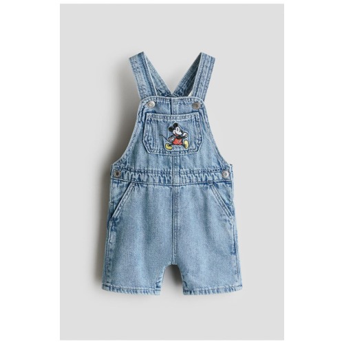Overall shorts with embroidered details, 12M