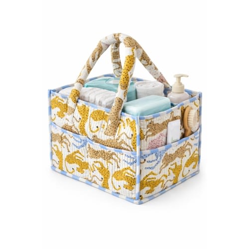 Leopard Print Nappy Caddy, Diaper Caddy Organizer, Baby Shower Gift, portable Changing Storage Basket,