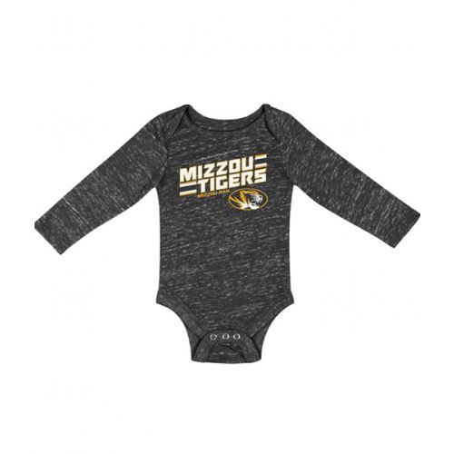 Colosseum Missouri Tigers Baby BLACK Knobby Fun Long Sleeve Romper - 150310159