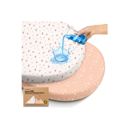 2-Pack Soothe [Protect+] Waterproof Bassinet Sheets
