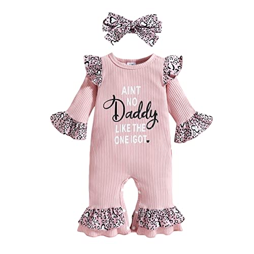 ZIMBRO Baby Girl Easter Outfit Bunny Print Romper Easter Letter Jumpsuit Long Sleeve Bodysuit with Headband