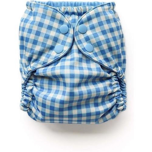 Esembly Cloth Diaper Cover, Gingham, Size 2 (18-35lbs)