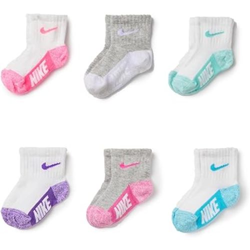 Nike Kids' 6-Pack Multi Logo Baby/Toddler Socks