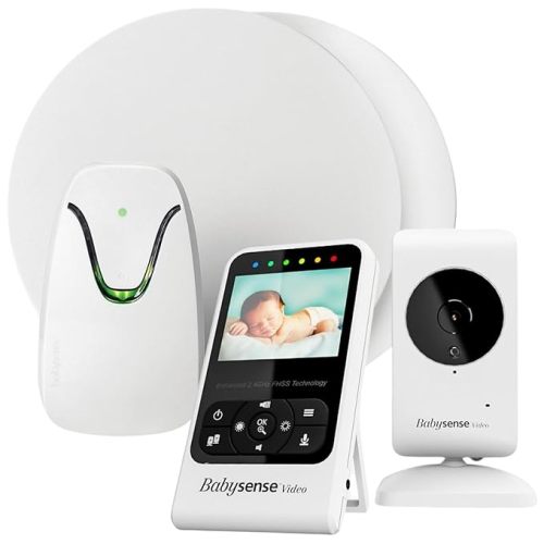 Babysense 7 Baby Sleep Breathing Movement Monitor for Newborn and Infants, No WiFi, Non Wearable, Non Contact Monitor with 2 Under-Mattress Sensors for Full Crib Coverage, FSA Baby Monitor