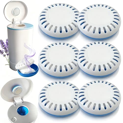 PurifyLogix 6 Sets of Baking Soda Cartridge for Munchkin Step and Pail Diaper Pails, With Lavender Scented Baking Soda, Diaper Pail Deodorizers Odor Absorber Compatible with Diaper Pails