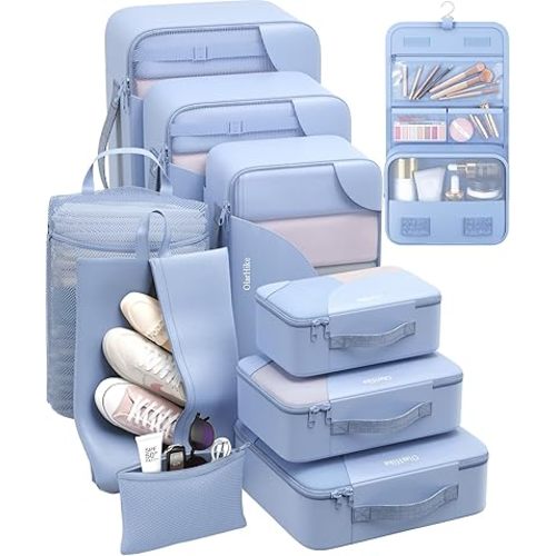 10 Set Packing Cubes for Travel, Gifts for Women Mom,Anti-Tearing Suitcase Organizer,OlarHike Vacation Essentials & Accessories for Cruise Ship