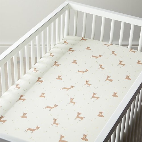 Organic Little Fawn Crib Fitted Sheet