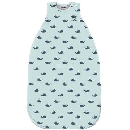 4 Season Baby Sleeping Bag Merino Wool, 2 months -2 years - Whales