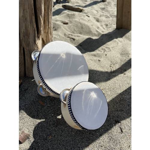 Wooden Baby Tambourine Baby Drum Instrument Montessori Toys for 1 year old Kids Musical Instruments Handmade Wooden Drum Toddler Music Toys