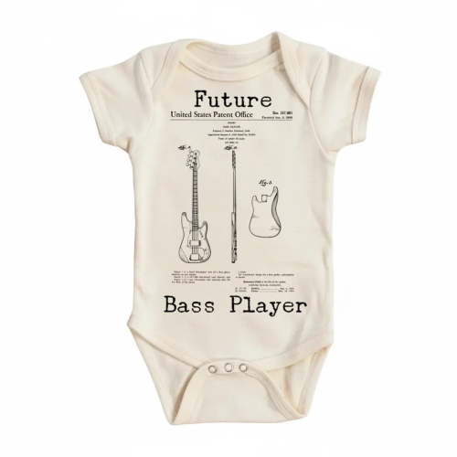 Bass Guitar Newborn Baby Bodysuit