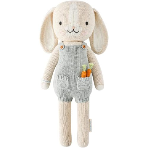 cuddle + kind Henry The Bunny Little 13" Hand-Knit Doll – 1 Doll = 10 Meals, Fair Trade, Heirloom Quality, Handcrafted in Peru, 100% Cotton Yarn