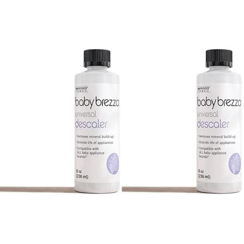 Baby Brezza Descaler 8 oz. Made in USA. Universal Descaling Solution for Baby Brezza and other baby appliances. Removes mineral build-up and extends your machine’s lifespan