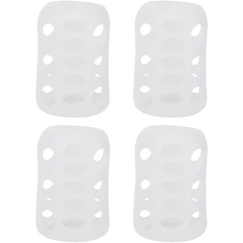 Silicone Baby Bottle Covers 4Pcs, Heat-Resistant Sleeves for Glass Bottles/Coffee Mugs, Non-Slip Grip & Baby Essentials for Newborn Parents Home Office Outdoor